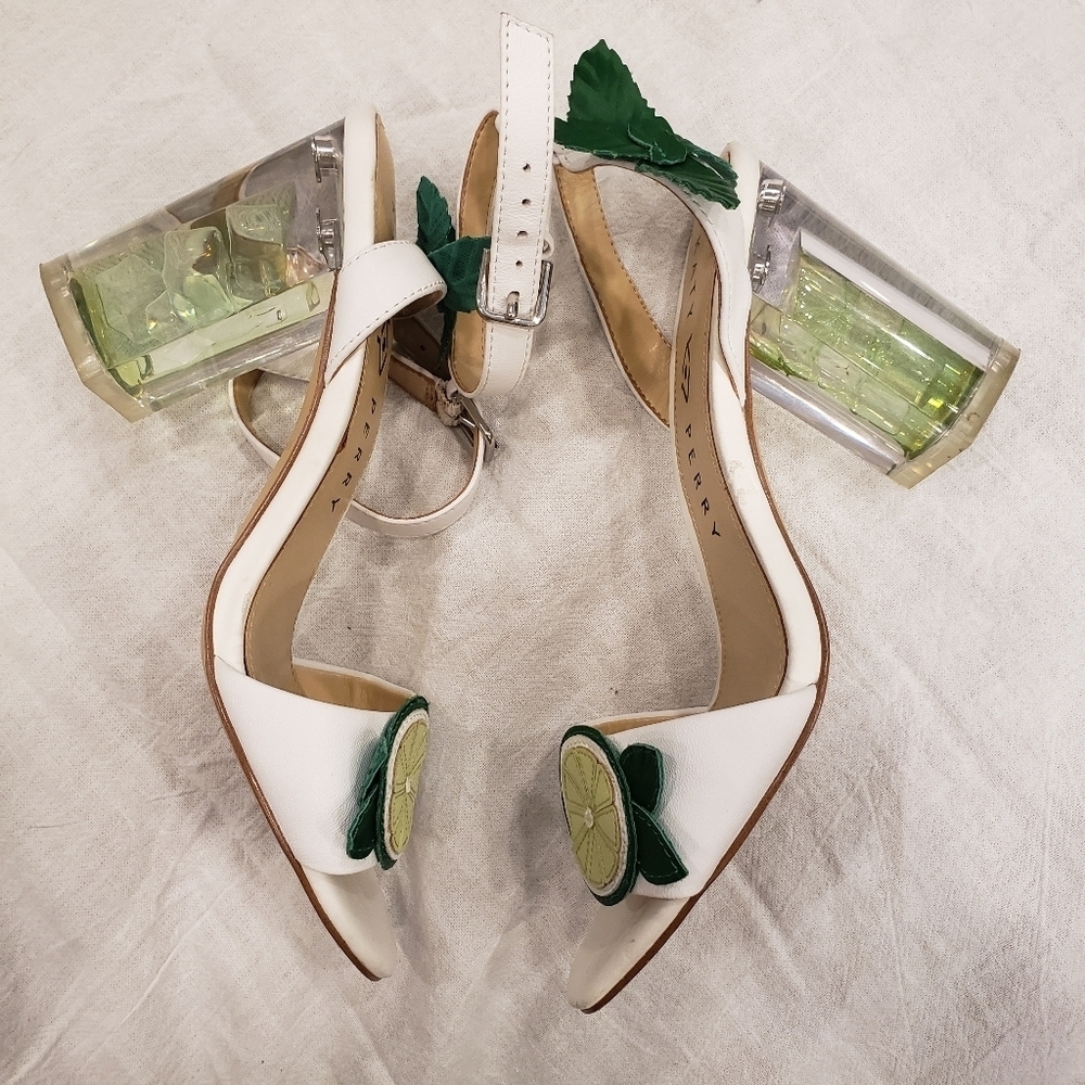 Katy Perry Collections Rita Mojito City Block Heel Sandals Lime Heels Sz 6.5 - Picture 8 of 15